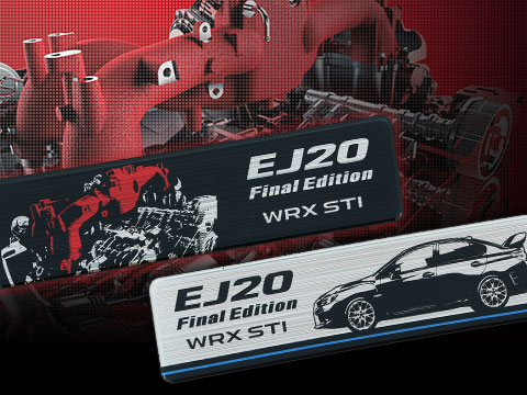 EJ20Final Edition　ヘアライン調ステッカー