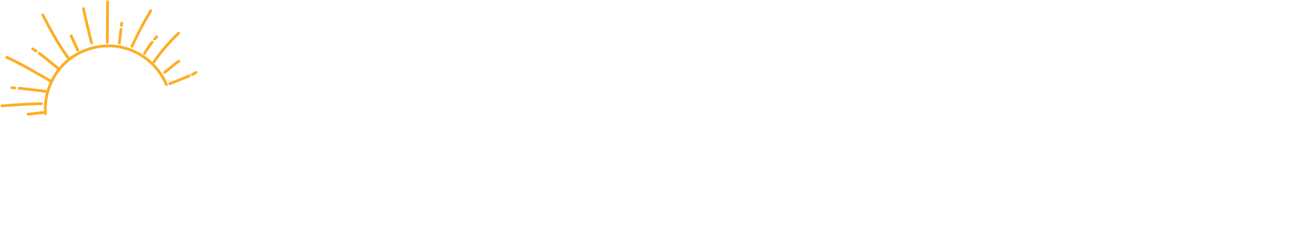 太陽、雲、カモメのイラスト